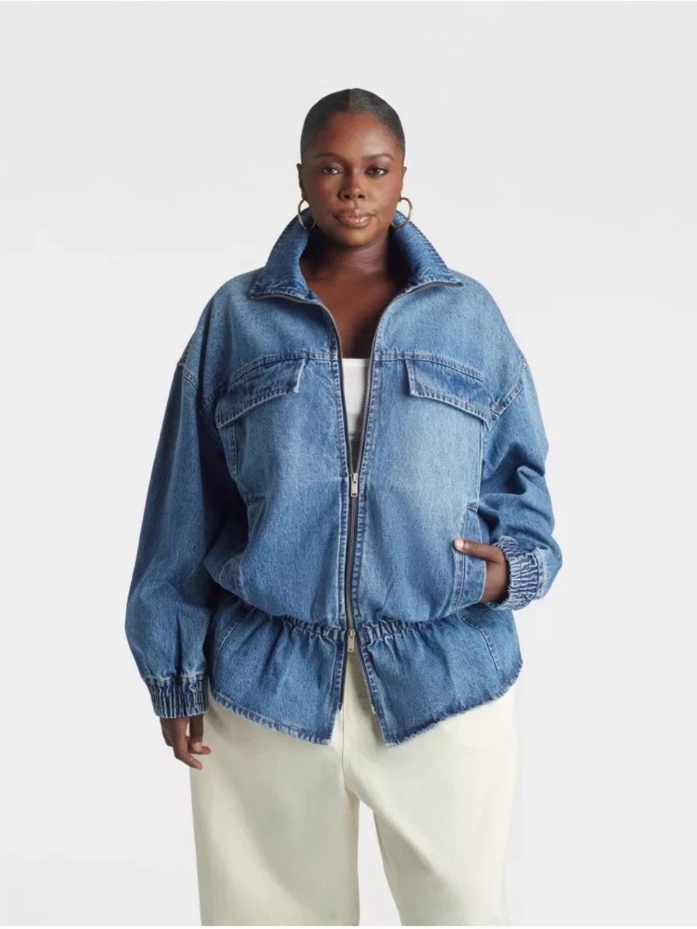 KBB by KAHLANA x TARGET Women's 'The Peplum
Denim Jacket' - Dark Wash XS S XXL